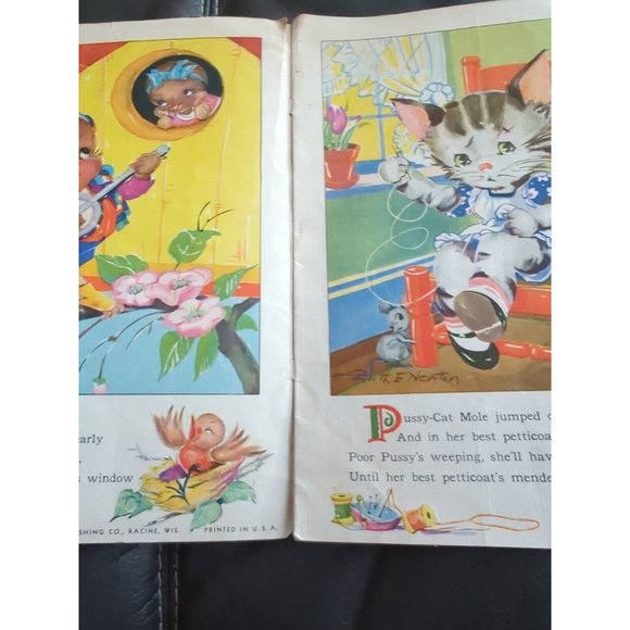 Animal Mother Goose 1942 Ruth E. Newton  Whitman Publishing Co. - Picture 7 of 10